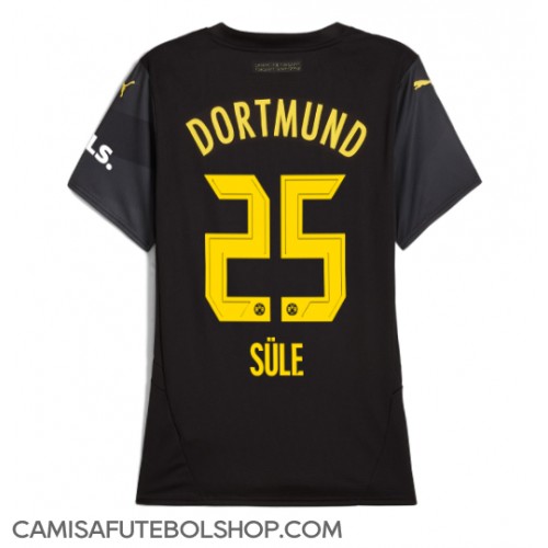 Camisa de time de futebol Borussia Dortmund Niklas Sule #25 Replicas 2º Equipamento Feminina 2024-25 Manga Curta